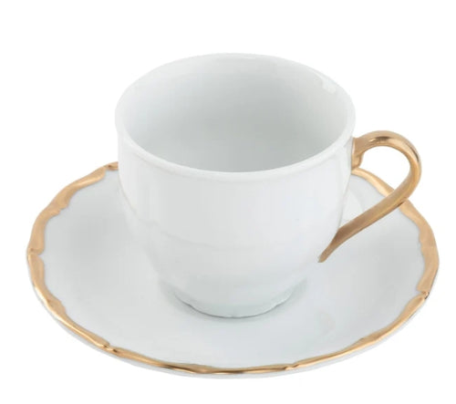 Birmingham Gold Ultra-White Cup and Saucer