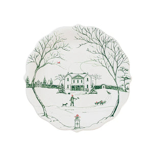 Juliska Country Estate Winter Frolic Evergreen Party Plate