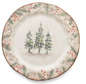 Arte Italica Natale Salad Plate