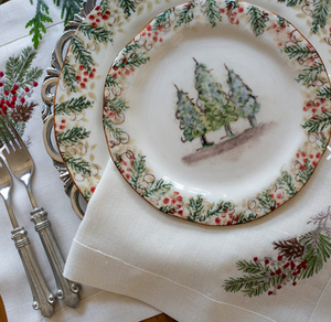 Arte Italica Natale Salad Plate